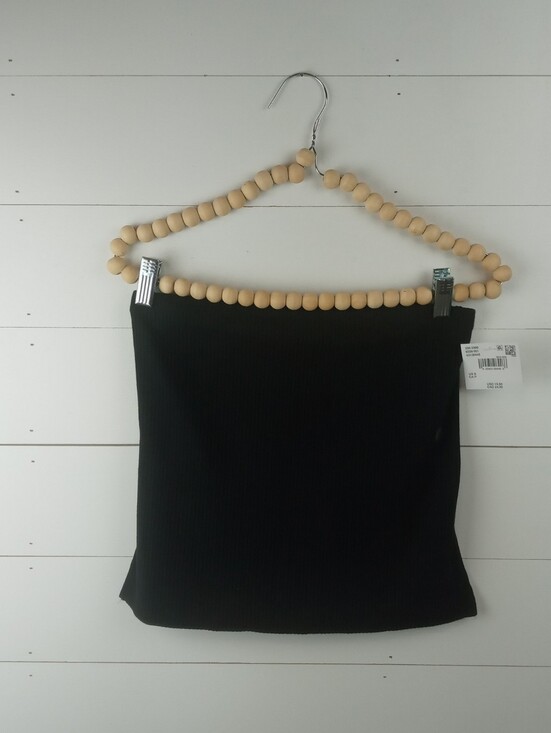 American Eagle Outfitters Tops - American Eagle Women's size S black ribbed tub top slits on side bottom hems